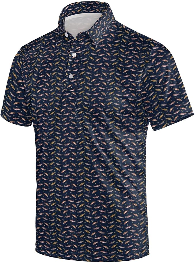 Polo Shirts for Men Moisture Wicking Mens Polo Shirts Patriotic Shirts for Men