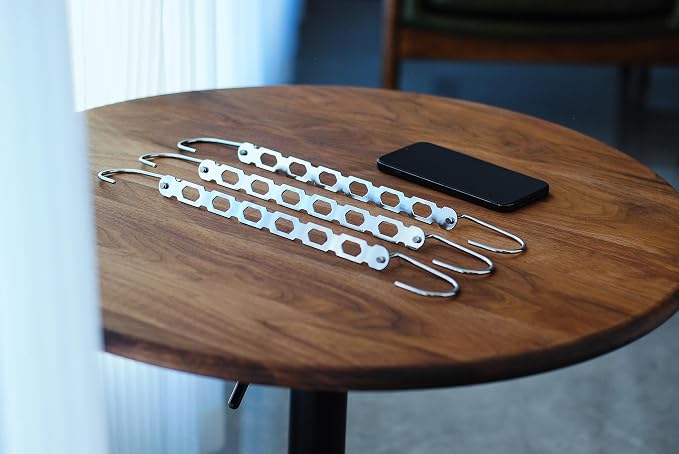 Metal Space Saving Hangers for Clothes, Collapsible Hanger Organizer 10Pack | Heavy Duty, Durable Material