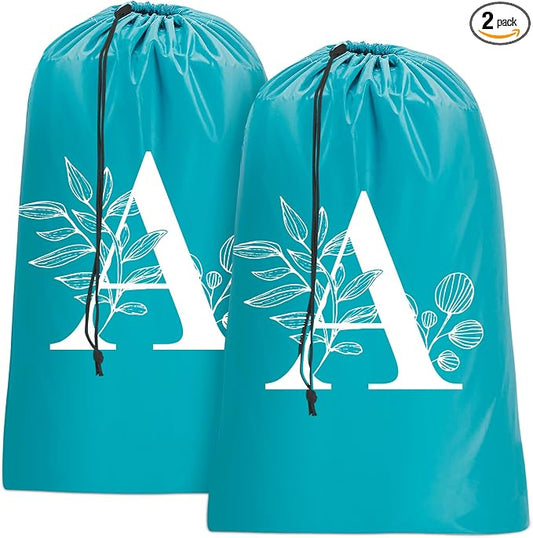 Sylfairy 2 Pack Extra Large Travel Laundry Bag, Dirty Clothes Organizer with Drawstring,Heavy Duty Travel Laundry Bags