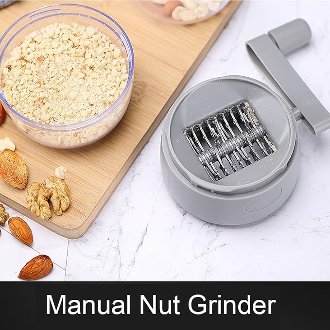Manual Nut Grinder with Hand Crank Nut Chopper for Different Nuts for Baking for Kitchen