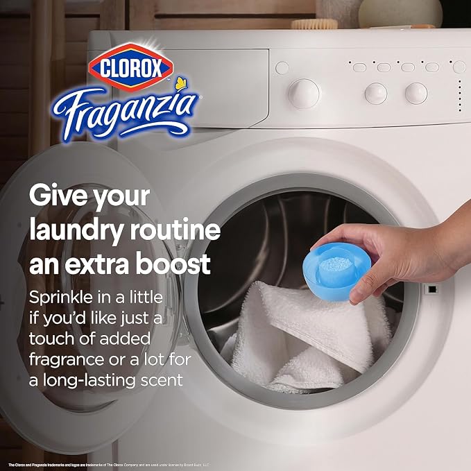 Clorox Fraganzia In-Wash Scent Booster Crystals, Linen Scent, 70 Oz, 6-Pk | In-wash fragrance beads, HE compatible, safe for all fabrics and colors, long-lasting freshness
