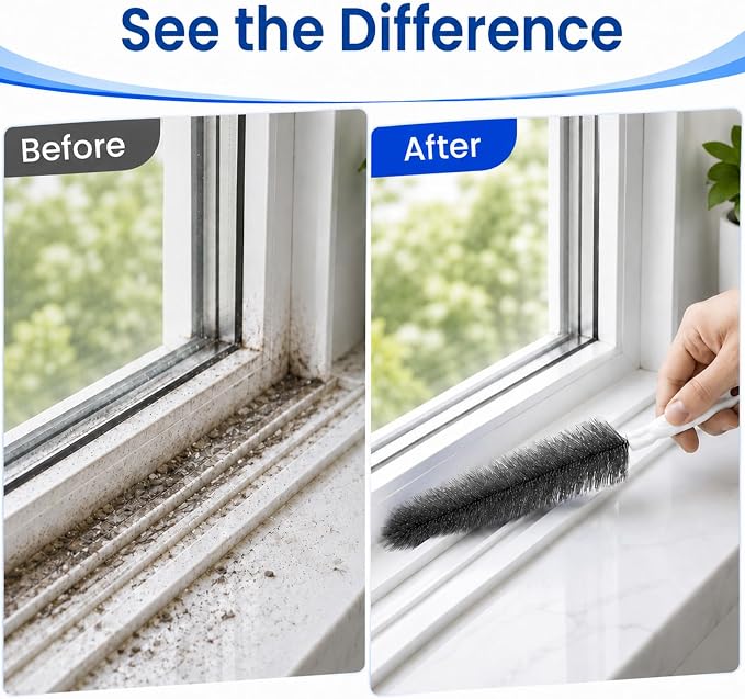 Fan Cleaning Brush, Bendable Dust Remover for AC Vent Grilles, Window Tracks, Keyboards and Narrow Spaces (3)