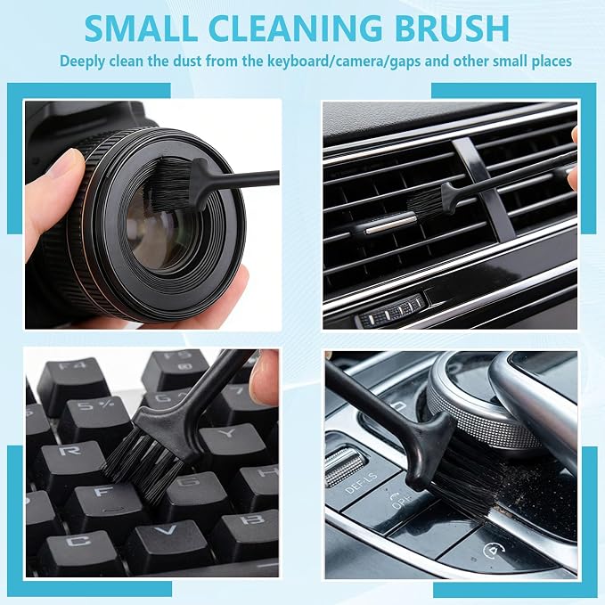 15PCS Cleaning Brush Cleaning Supplies, Hard Bristle Crevice Cleaning Brush Grout Brush for Bathroom, Kitchen, Window Sill, Tile Corners & Household Deep Cleaning