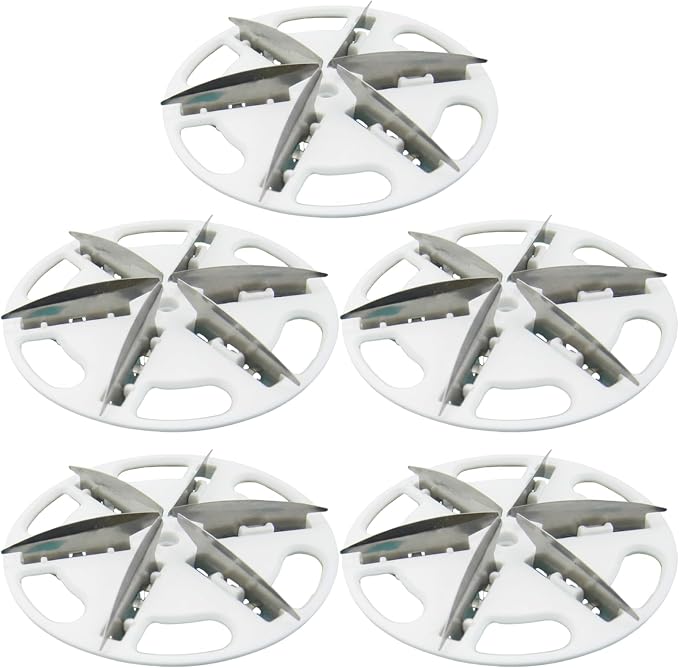 5-Pack Fabric Shaver Replacement Blades, 57mm Alloy Pill Shaver 6-Blade Head for Efficient Lint & Pill Removal