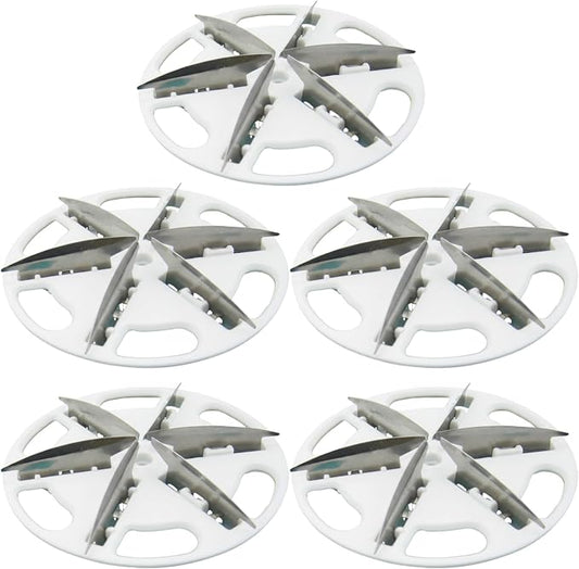 5-Pack Fabric Shaver Replacement Blades, 57mm Alloy Pill Shaver 6-Blade Head for Efficient Lint & Pill Removal