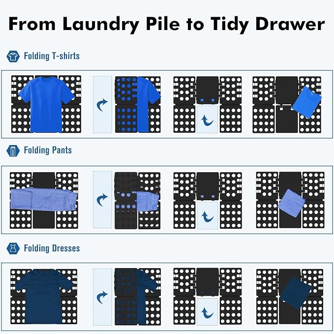 BoxLegend Shirt Folder Board Durable Clothes Folding Board for Adult & Kid | Foldable, Laundry Folding Machine, Space-Saving, Store-Perfect Folds