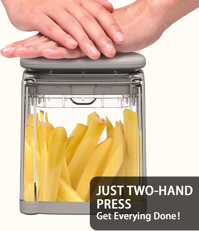 French Fry Cutter, Solucky Potato Onion Cutter, Professional Homestyle Vegetable Chopper Dicer, Great for Potatoes Carrots Cucumbers Zucchini Pepper