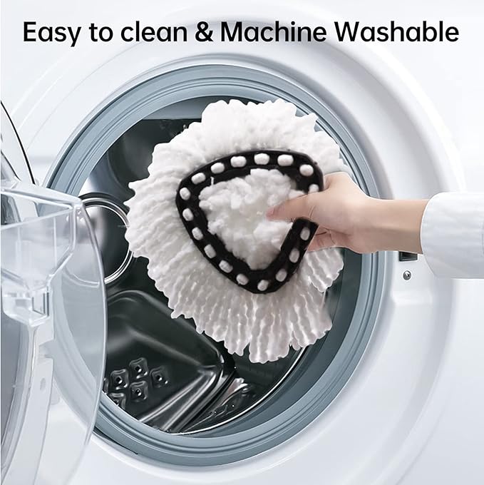 6 Pack Mop Heads Replacement Compatible with O-Ceda EasyWring Spin Mop, Microfiber Spin Mop Refill Easy Cleaning Mop Head Replacement for Floor Cleaning Deep Cleaning for Home Office