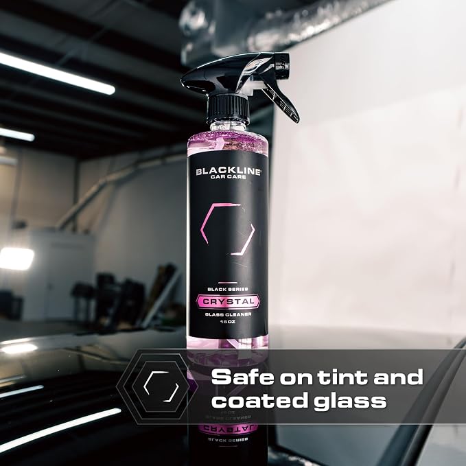 Blackline Best Glass Cleaner - Works on Glass, Windows, Mirrors & Navigation Screens. Tint Safe Window Cleaner for Car