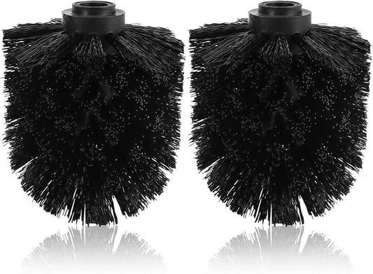 2PCS Toilet Bowl Brush Replacement Head, Toilet Brush Head Replacement with Durable Stiff Bristles, Cleaning Tool for Home Hotel Bathroom (Color:Black)