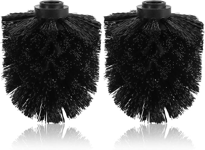 2pcs Toilet Bowl Brush Replacement Head,Toilet Brush Head, Plastic Replacement Toilets Bowl Brushs Heads, Hotel Home Cleaning Tool Fit for Most of Cleaning Holders