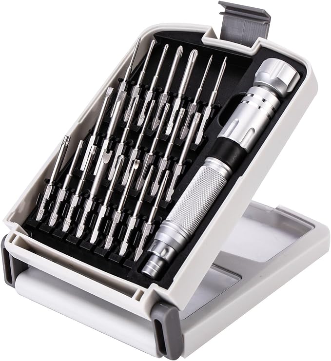 Small Precision Screwdriver Set for Electronics | 22 in 1 Mini Screwdriver Set, 22 S2 Magnetic Screw Driver Bits,Extendable Handle, for Eyeglass Computer Laptop Watch