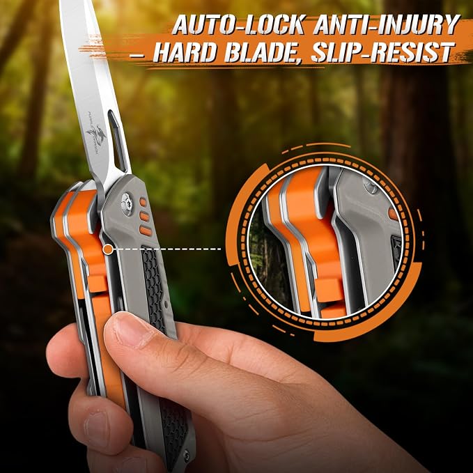 Purple Dragon Multitool, 13-in-1 Pocket Knife with Sheath Grey | Stainless Steel, Auto Lock, Gift Box, Pocket Size, Perfect for Camping, Hiking & Outdoor Use