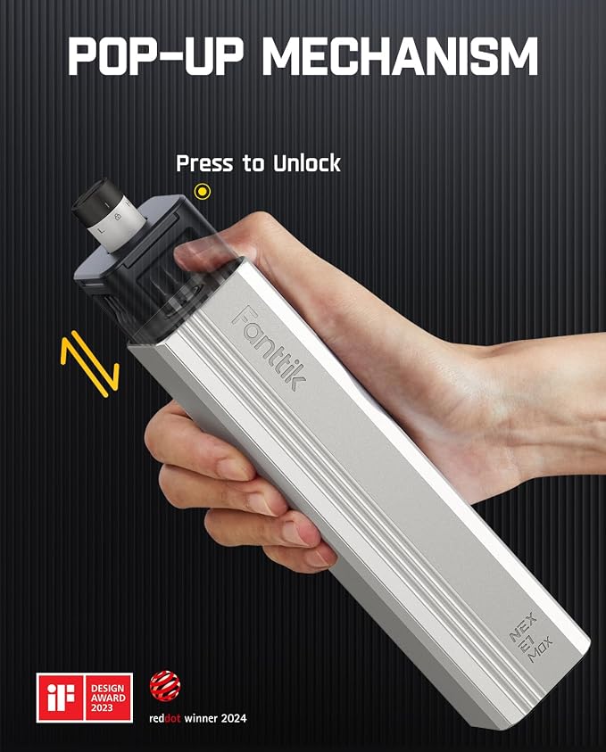 Fanttik E1 Max Precision Electric Screwdriver, Mini Screwdriver Set(Silver) | 50 Magnetic Bits, Magnetic Storage, 0.2N.m, 5/32‘’ Precision Repair Tool Kit for Electronics Phone Camera Laptop Watch