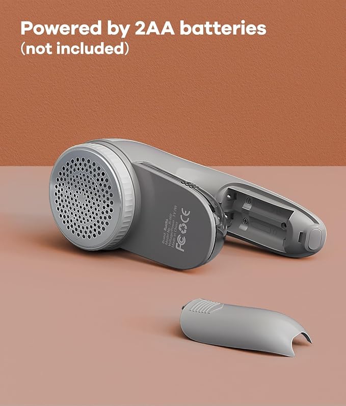 Ruidla Lint Remover, Fabric Shaver for Clothes and Furniture | Sweater Shaver with 6-Leaf Blades & Safety Lock, Lint Shaver Fabric Shaver 4 Times Efficiency to Remove Pilling(Grey)
