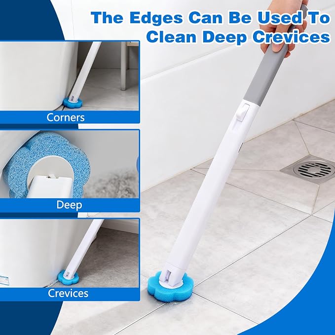 Disposable Toilet Brush with 24 Toilet Wand Refills，Powerful Cleaning | Toilet Bowl Cleaning System,,Disposable Toilet Cleaner,for Toilet Bowl Cleaners,Bathroom Cleaning