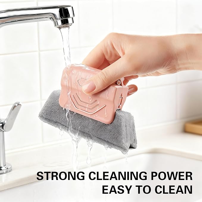 2026 New Magic Window Track Cleaner, Window Groove Cleaning Brush Tools Set, Sliding Door, Sill, Tile Lines, Shutter, Car Vents, Small Spaces Clean (Gray+Green)