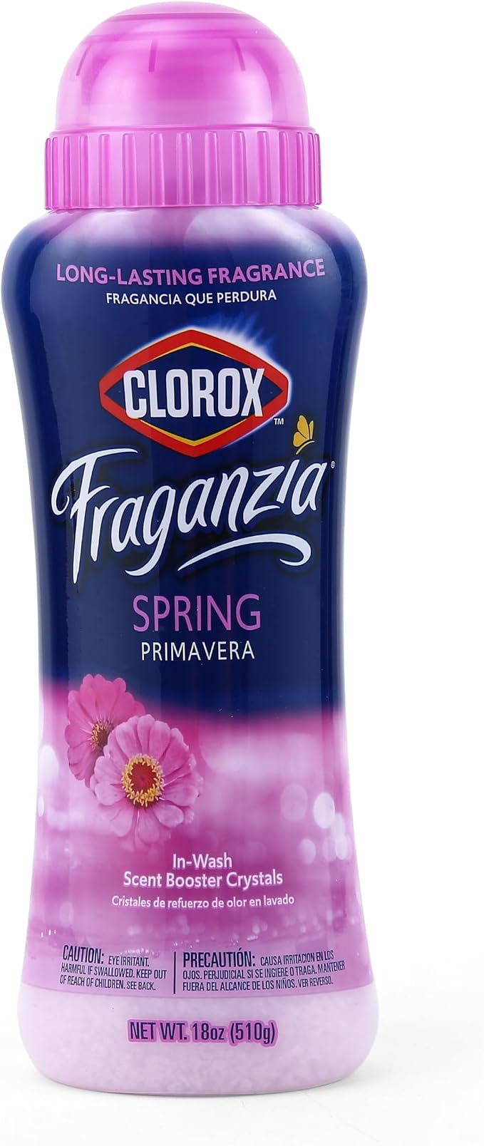 Clorox Fraganzia In-Wash Scent Booster Crystals, Spring, 2 x 18 Oz, 6-Pack | Add directly to washer with detergent, works in standard and high-efficiency machines, double-bottle value
