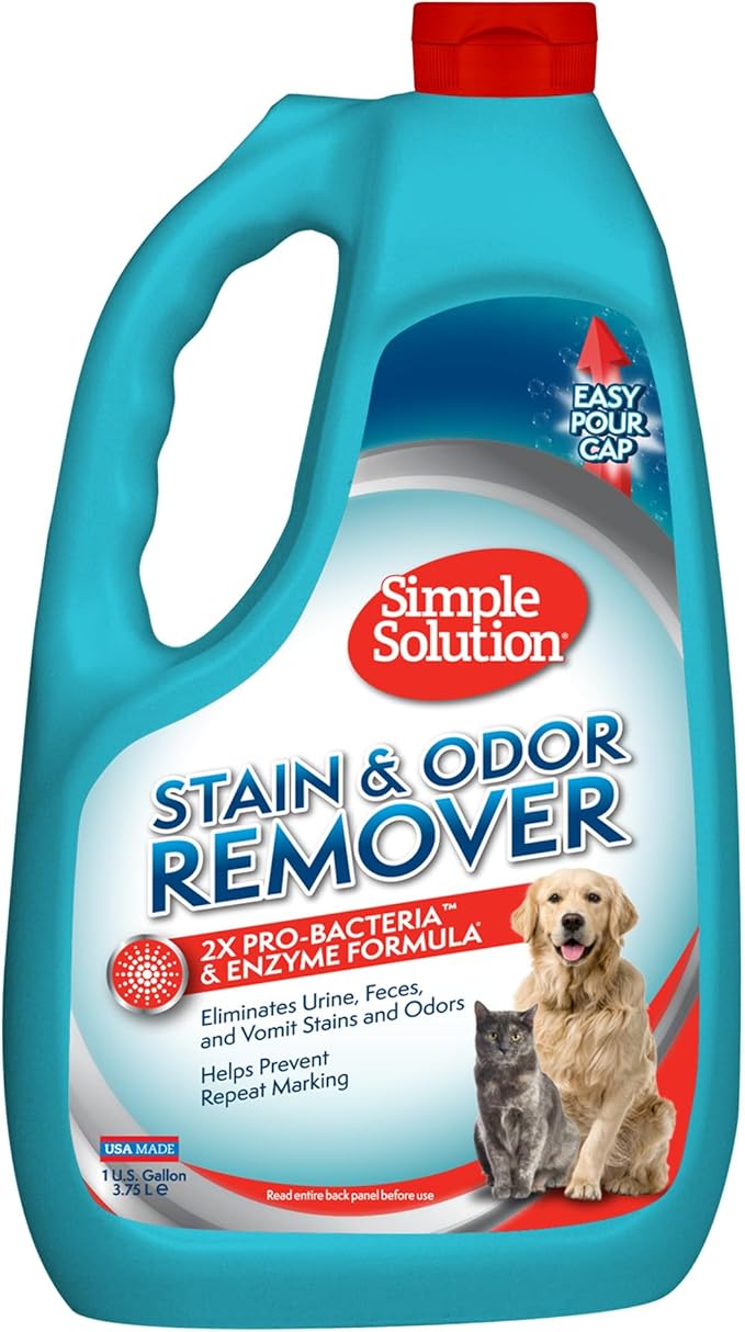 Simple Solution Pet Stain & Odor Remover, Enzyme Stain Cleaner, Gallon