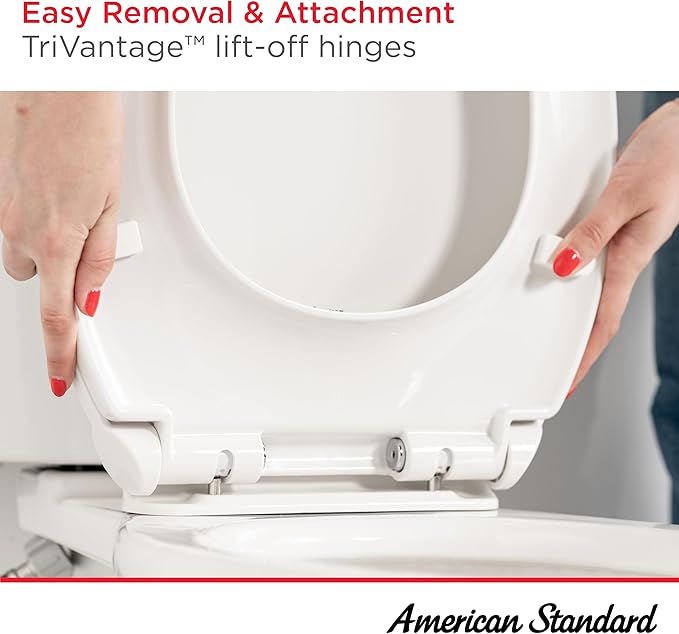 American Standard 5020A65G.020 Traditional Luxury Toilet Seat, Slow-Close, Elongated Front, White (Pack of 2)