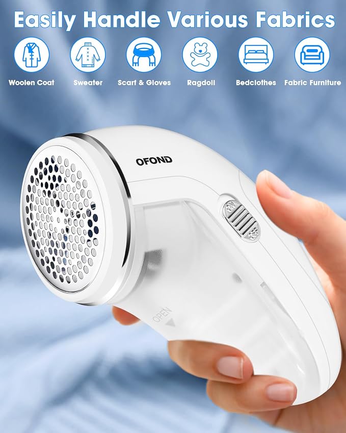 Lint Remover for Clothes,Fabric Shaver with Battery,Sweater Defuzzer | Quick and Easy Remove Pills,Lint Balls,Fuzz of Clothing Pants Socks Couch Pillows Blankets, Portable Lint Shaver