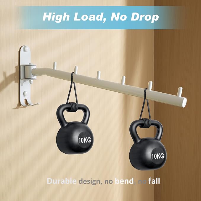Alise Wall Mounted Drying Rack with Hook,Swivel Clothes Hanger,White,2 Pcs | Space Saving Wall Rack for Clothes,Heavty Duty Stainless Steel Clothes Wall Drying Rack for Laundry Closet Bedroom/Bathroom