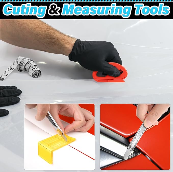 DIYSELF Car Window Tint Kit, 55 Pcs Vinyl Wrap Tool Kit, Window Film Installation Kit, Car Window Tint Tools, Water Blades Squeegee for Vinyl, Vehicle Glass Protective Tinting Tools