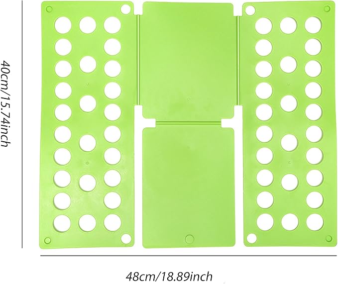 Clothes Folding Board, Blue Adjustable T-Shirt Folder,15.7 x 17 Inch, Laundry Organizer for Adults and Kids (Green)