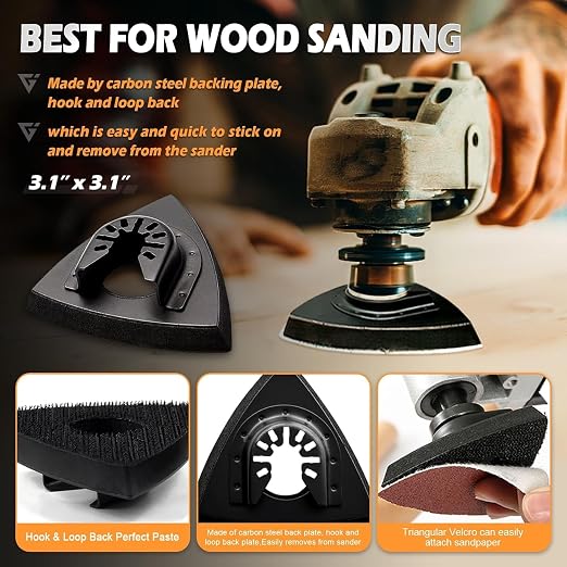 Triangle and Finger Pads (4-Pack Triangle Sanding Pads)