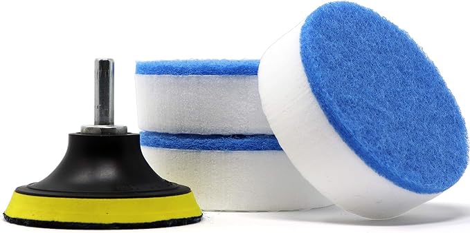Drill Powered Cleaning Sponges - Magic Eraser with Drill Attachment | High Density Melamine Pads for Bathroom, Kitchen, Grout, Baseboards, Stain Removal | Cordless Power Scrubber Tool