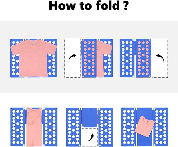 Kids Shirt Folder 15.75"x18.9" for Children Quickly Fold Tshirts | Child-Size Only, Durable PP Material, Space Saving Design, Easy Storage