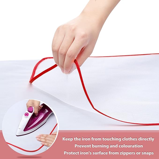 Outus 4 Pieces Protective Ironing Scorch Mesh Cloth Pressing Cloth Pad for Easy Ironing and Protection