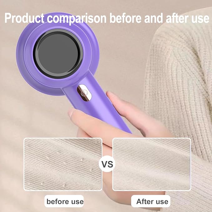 Lint Remover, Fabric Shaver Electric Bobble Remover for Clothes, USB Charging Fluff Remover Sweater Shaver with 2 Replacement Heads for Clothes Fabric