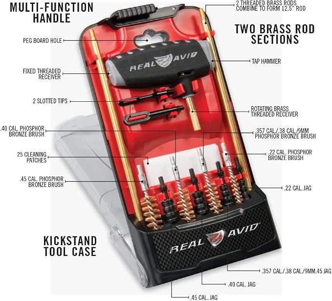 Real Avid Glock Accessories - Choose Between 2-in-1 Tool, 4-in-1 Tool or Pro Pack for Glock (Features Gun Mat, 2-in-1 Tool Cleaning Kit & Mag Tool)