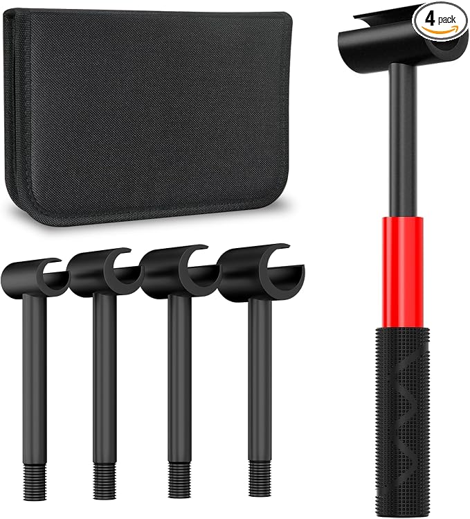 4-in-1 Door Hinge Adjustment Tool, Hinge Gap Adjusting Wrench Fits 14-25mm | Door Repair Kit for Residential and Commercial, Heavy Hinges Wrench Bender Set with Rubber Grip, Cabinet Alignment Adjuster