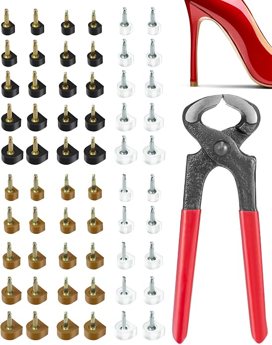 Heel Replacement Tips, 3 Colors to Choose, Durable Non-Slip High Heel Caps with Optional 6" Heel Pliers
