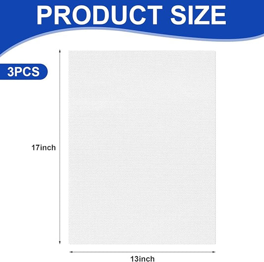 Boao 3 Pcs 13in x 17in Applique Pressing Sheet Applique Fusing Mat Clear Coated Pressing Sheet for Quilters Arts Crafts Creation and Fusible Web Fabric Supplies