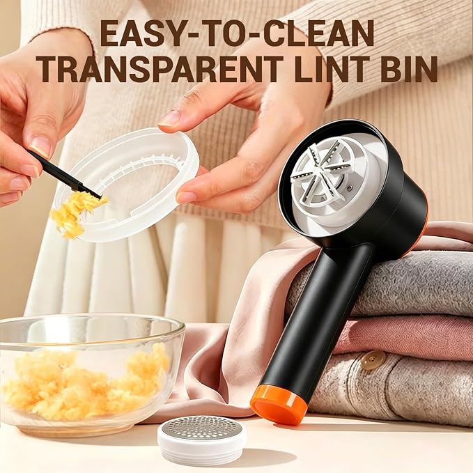 Fabric Shaver, 3 in 1 Lint Remover with Hair Remover Brush & Lint Rollers, Digital Led Display, 3 Speeds with Replaceable Blades, Remove Pilling for Clothes, Furniture, Sweater, Couch, Blanket, Pet