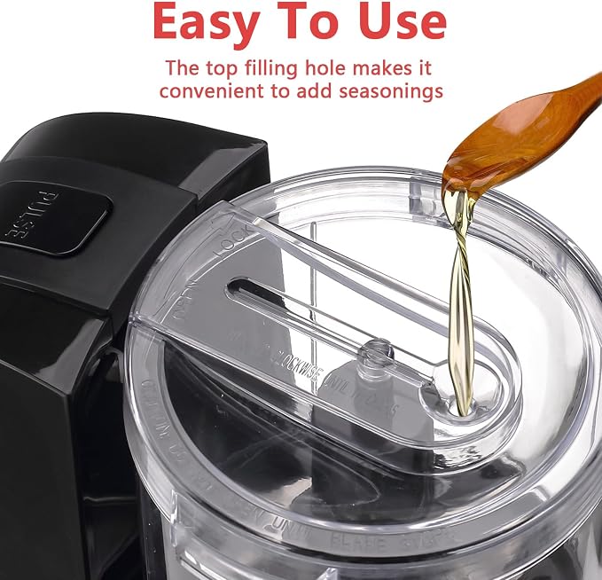 Liebe&Lecker Mini Food Processor 1.5 Cup Small Chopper Electric Mincer | Vegetable Chopper For Onions Garlic Meat Food Chopper Container Compact Size Single Serving Meal Prep Easy Clean