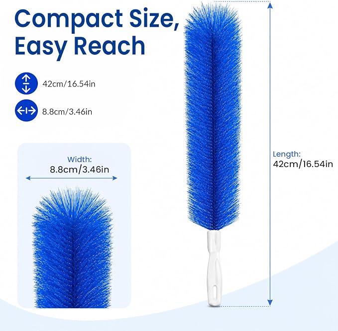 Fan Cleaning Brush, Bendable Dust Remover for AC Vent Grilles, Window Tracks, Keyboards and Narrow Spaces (3)
