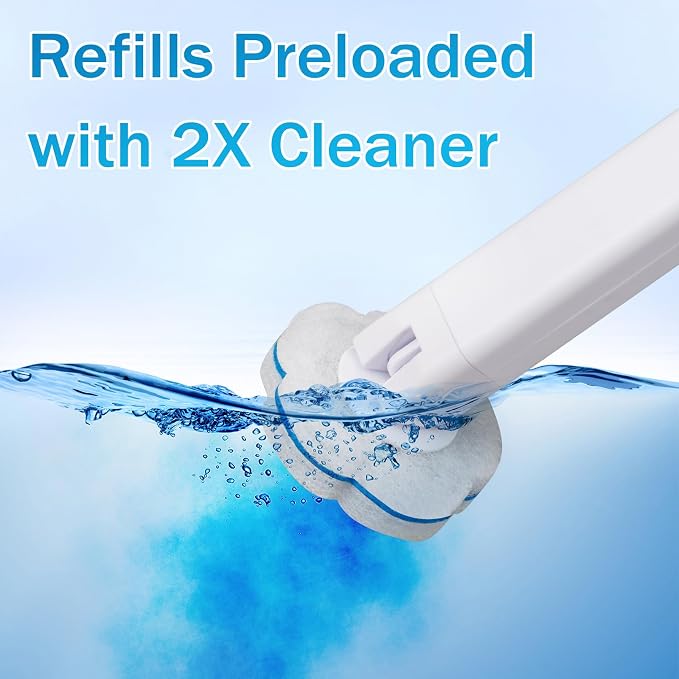 80 PCS Disposable Toilet Brush Cleaner Refills，Toilet Bowl Brush Handle Refills Cleaning System Replacement Heads Cleaner Pads for Bathtub Wash Basin (Only Refills，Only Fits Ucaimao) - White