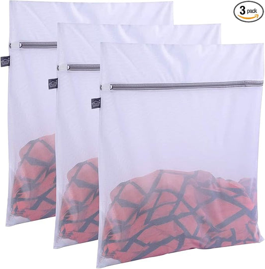Laundry Bag Mesh Wash Bags, Washing Machine Wash Bag, 3L | Garment Bag for Washing Machine, For Clothes, Suit, Coat, Dress, Pants, Sheet, Tumble Dryer Safe