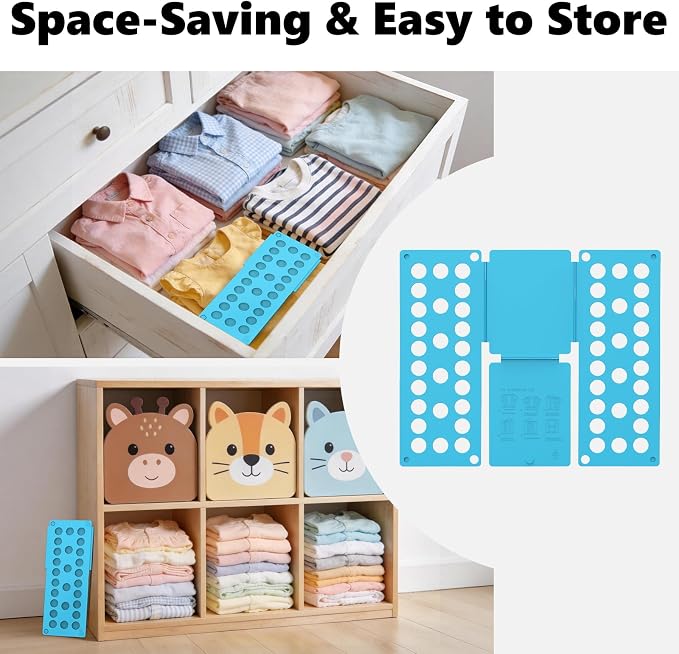 Kids Shirt Folding Board Perfect Size 15.75"x18.9" for Children | Space-Saving Design, Durable Material, Easy Storage Organizer