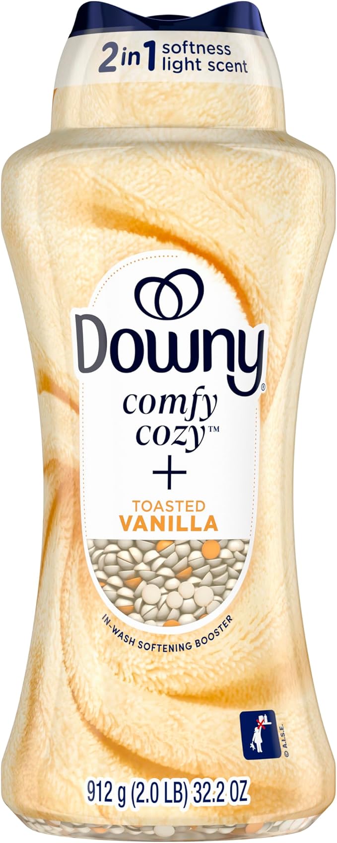 Downy Blends In-Wash Laundry Scent Booster Beads, Toasted Vanilla Scent, 32.2 OZ, Fabric Sottener Beads and Freshness