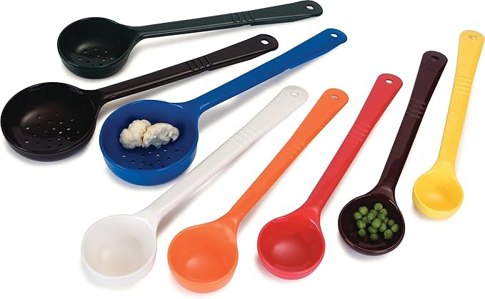 Carlisle FoodService Products Measure Miser Solid Measuring Spoon with Short Handle, 1.5 Ounces, Brown (Pack of 2)