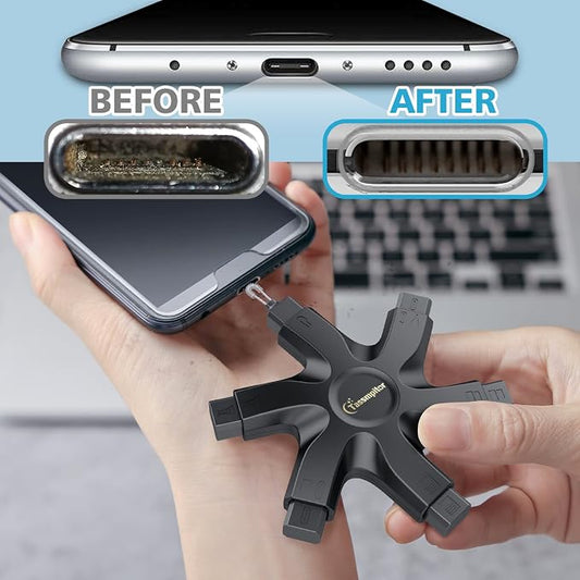 iPhone Cleaning Kit for Charging Port Cleaner,Lightning Charger Connector | Speaker Cable,AirPod Pro Cell Phone，Cleaning Putty，Repair Restore Tool,Thin Cleaning Brushes,Microfiber Cloths,Port Pick