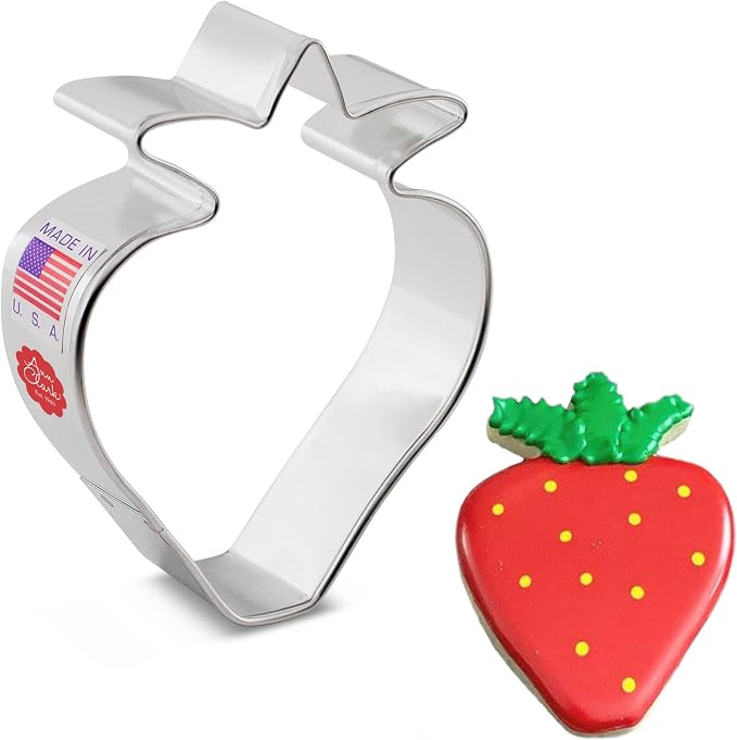 Ann Clark Strawberry Cookie Cutter, 3-1/2" Made in USA