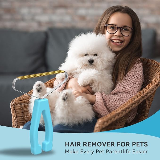 Carpet Rake, Lint Remover, Pet Hair Remover for Dog Cat Fur & Carpets | Portable Lint Brush Shaver, Pet Hair Removal Tool, Works on Car Mat Couch Pet Bed Furniture Rug, Removes Fur Effectively