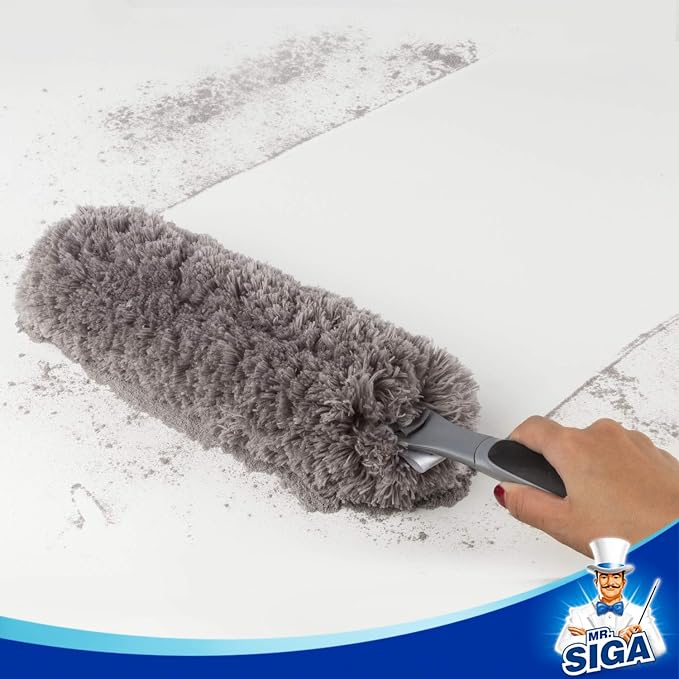MR.SIGA Lint Free Microfiber Duster Refills, Machine Washable, 2 Pack | Replacement head of MR.SIGA microfiber duster