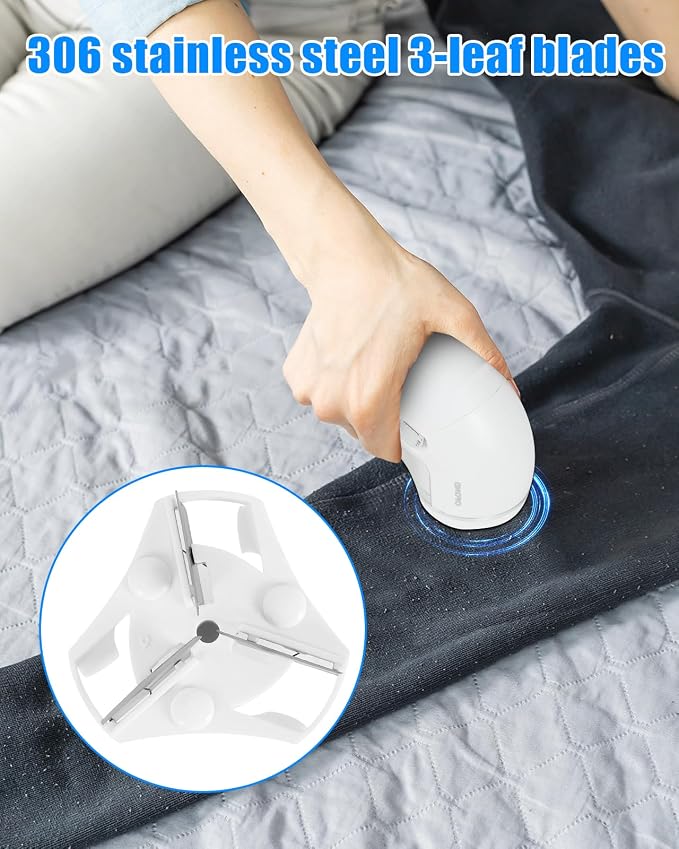 Lint Remover for Clothes,Fabric Shaver with Battery,Sweater Defuzzer | Quick and Easy Remove Pills,Lint Balls,Fuzz of Clothing Pants Socks Couch Pillows Blankets, Portable Lint Shaver